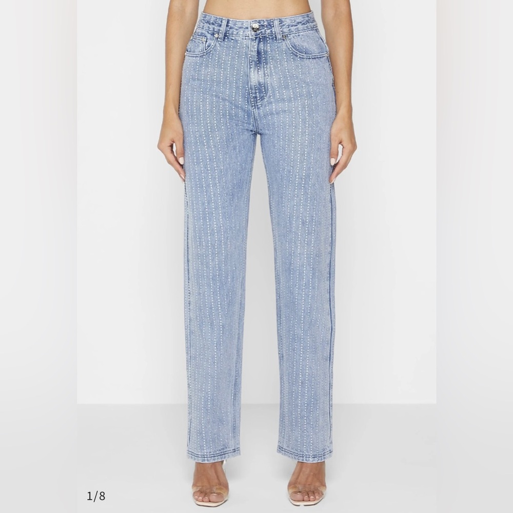Manière de Voir Brand New Rhinestone Jeans size 6